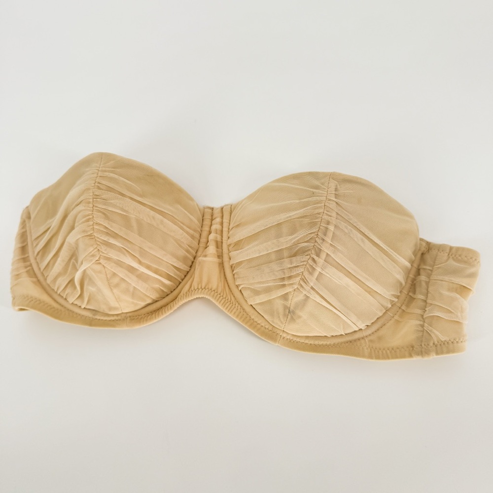 J. Crew Sheer Strapless Bikini Top Size 34C